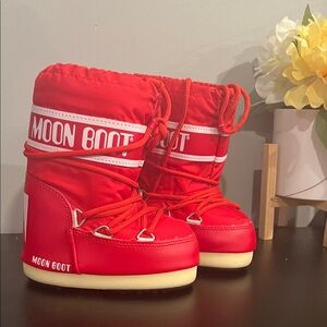 Moon Boot Kids Bright Red Winter Boots